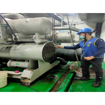 冰水主機藥洗、冷凝器通管